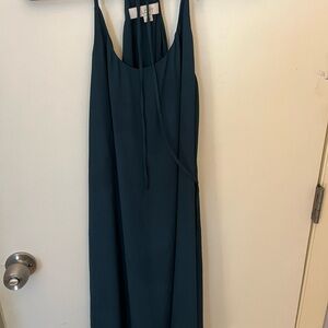 LOFT Teal Mini Sundress with Halter Neckline for Cocktail